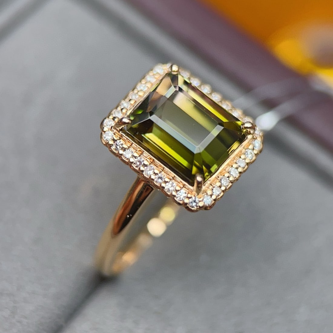 14k Gold 4.86 Ctw Natural Tourmaline & Diamond Ring - 5