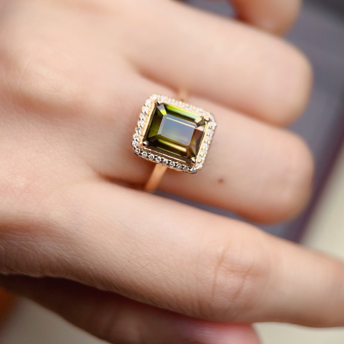 14k Gold 4.86 Ctw Natural Tourmaline & Diamond Ring - 6