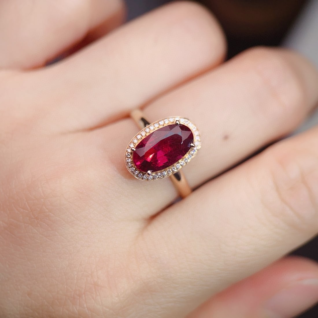 14k Gold 2.76 Ctw Natural Tourmaline & Diamond Ring - 6