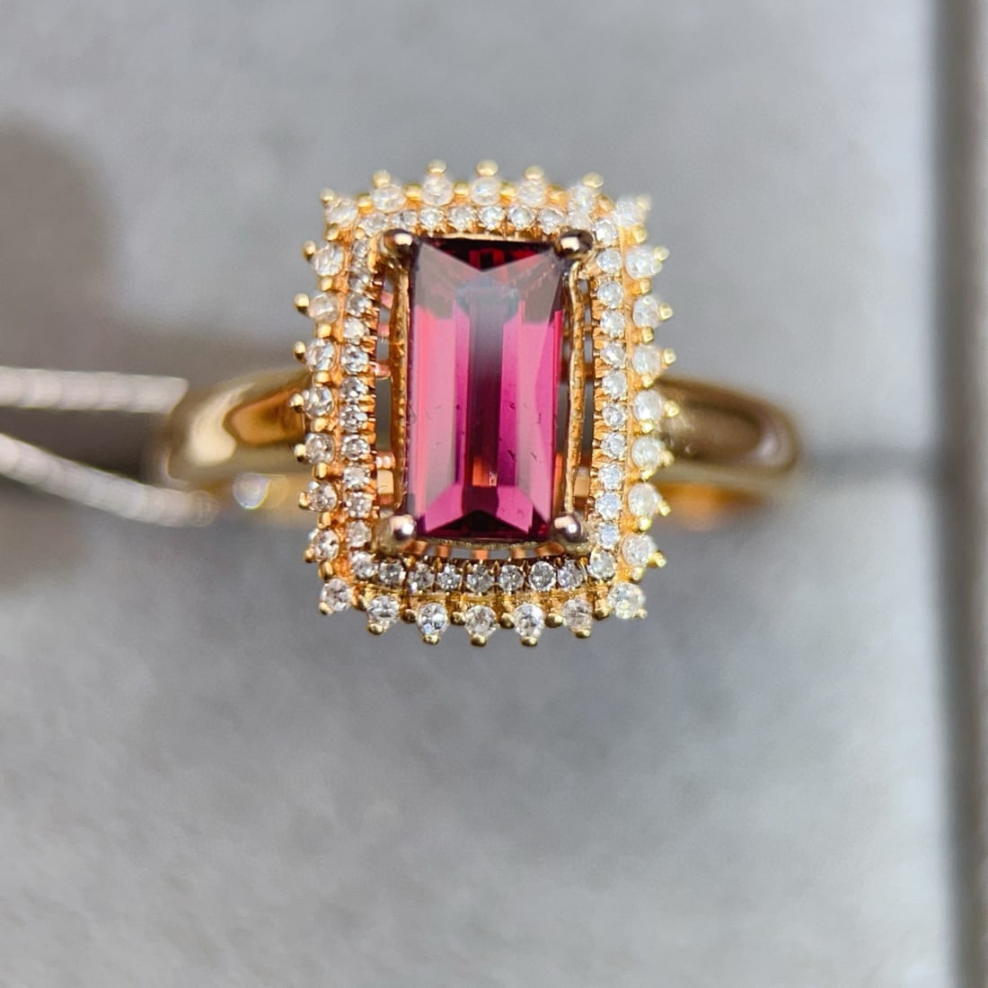 14k Gold 1.39 Ctw Natural Tourmaline & Diamond Ring - 2