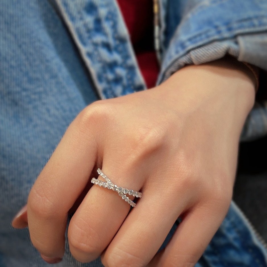 14k Gold 1 Ct Natural H Diamond Ring - 8