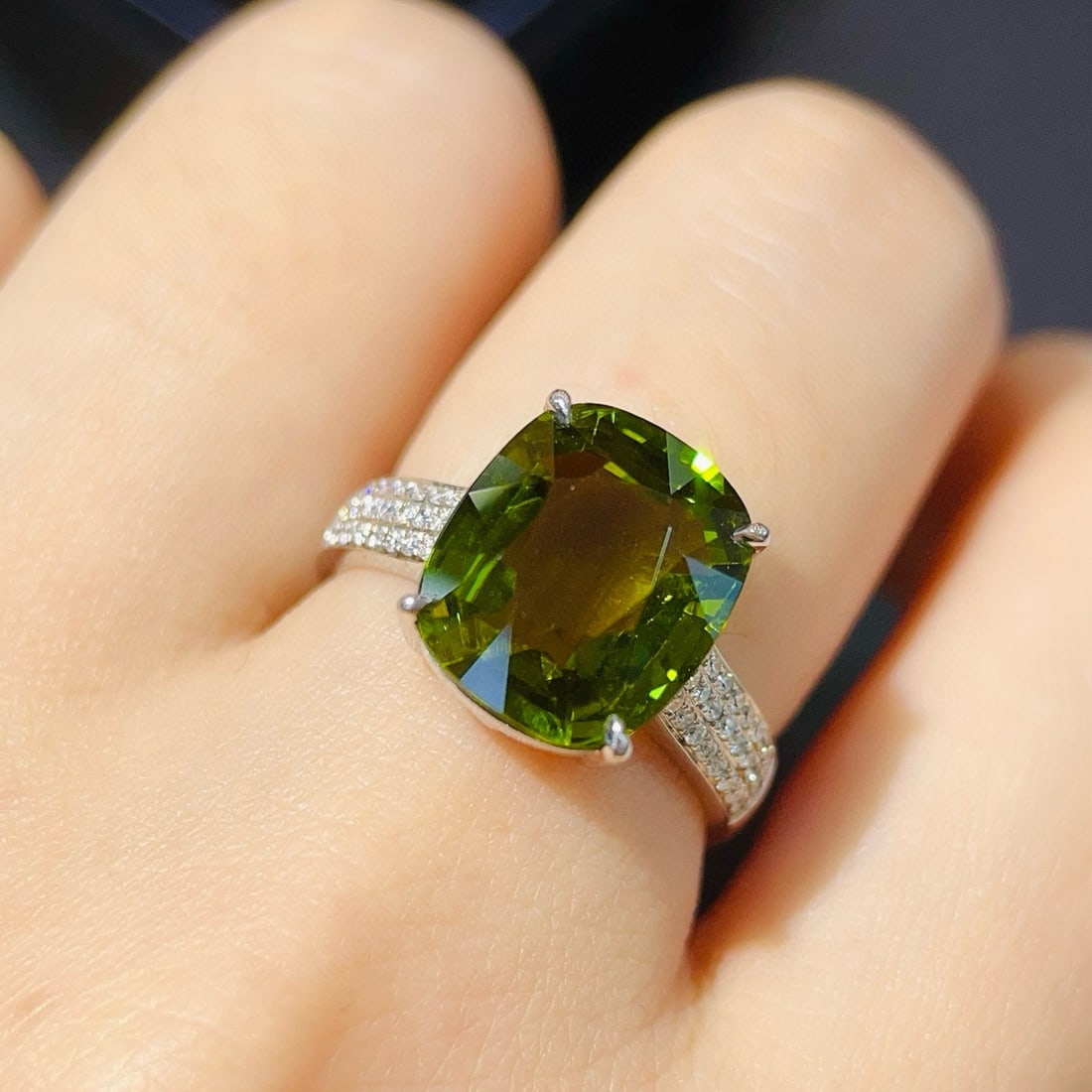 14k Gold 6.80 Ctw Natural Tourmaline & Diamond Ring - 6