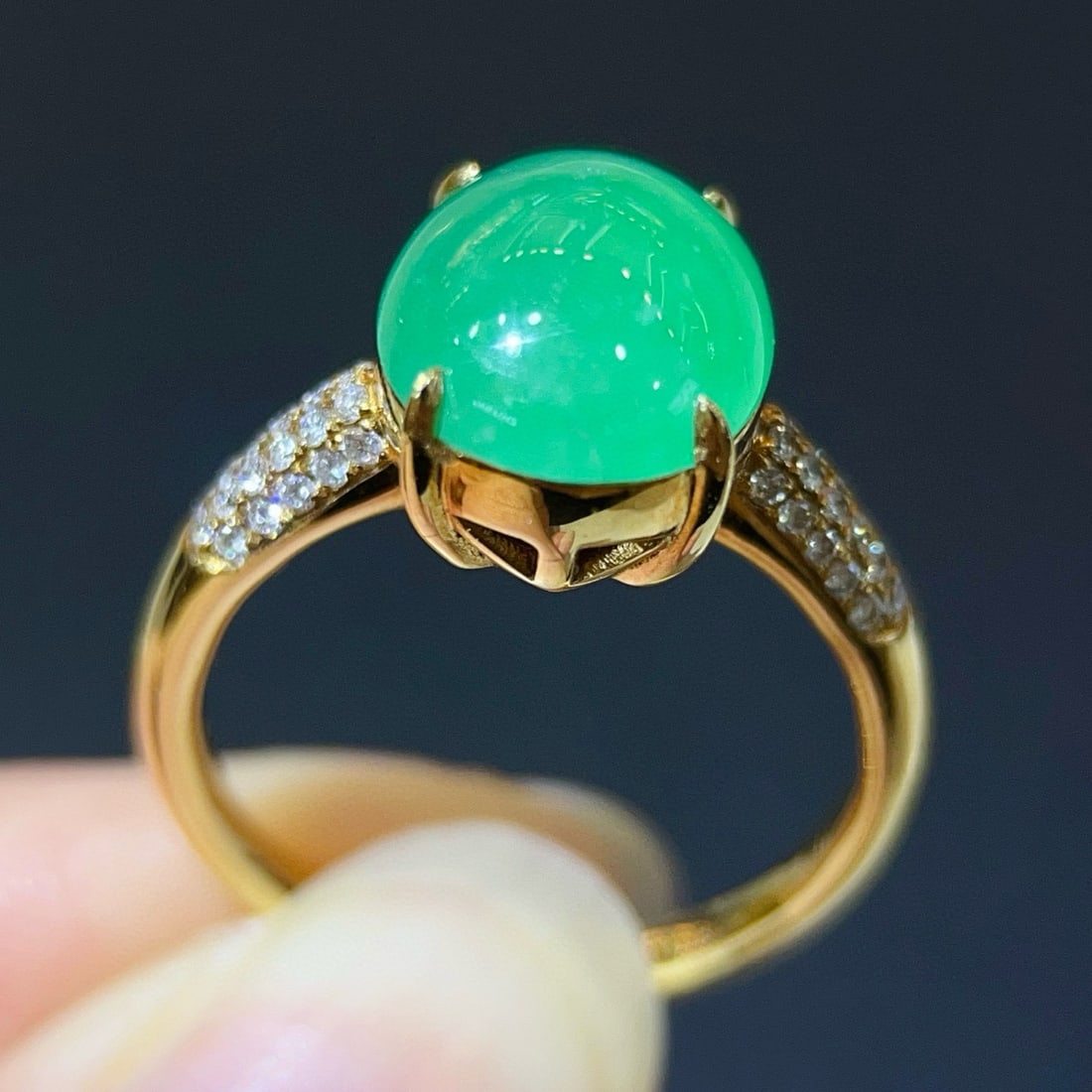 14k Gold 3.66 Ctw Natural Emerald & Diamond Ring - 3