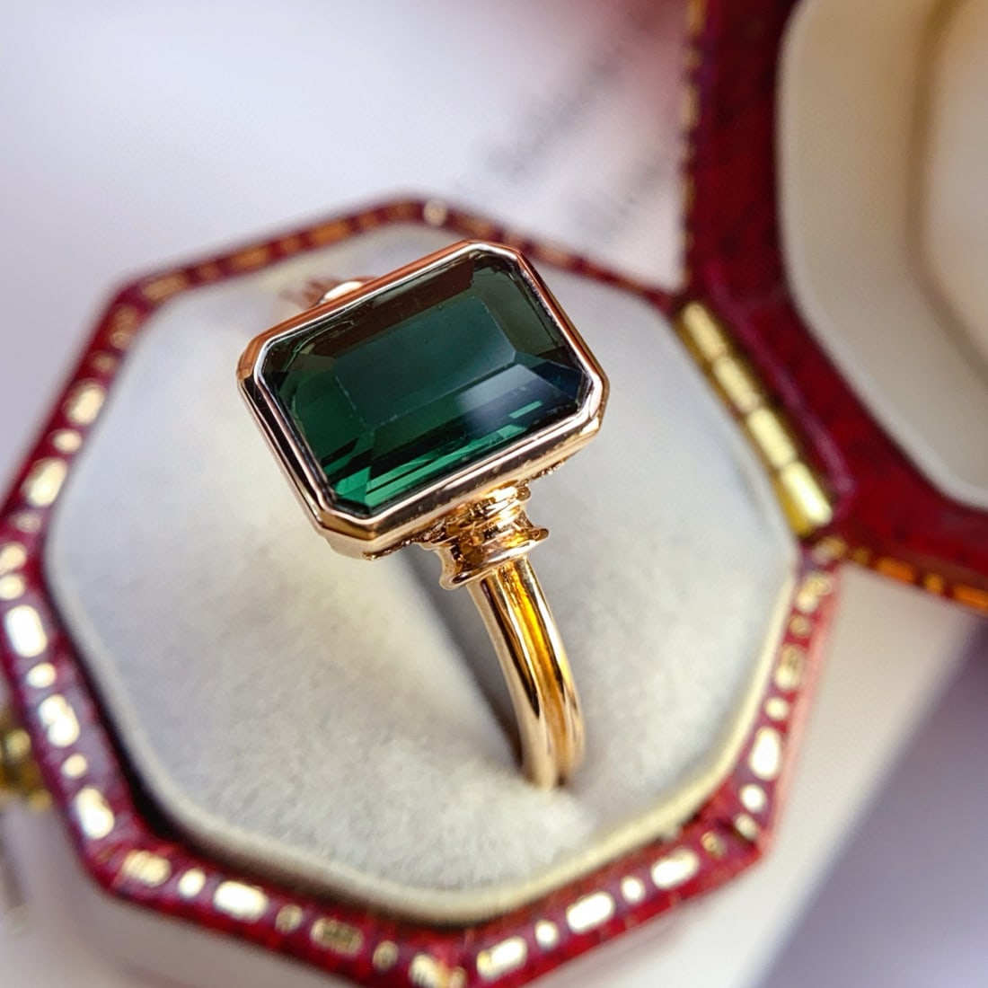 14k Gold 2.30 Ct Natural Tourmaline Ring - 4
