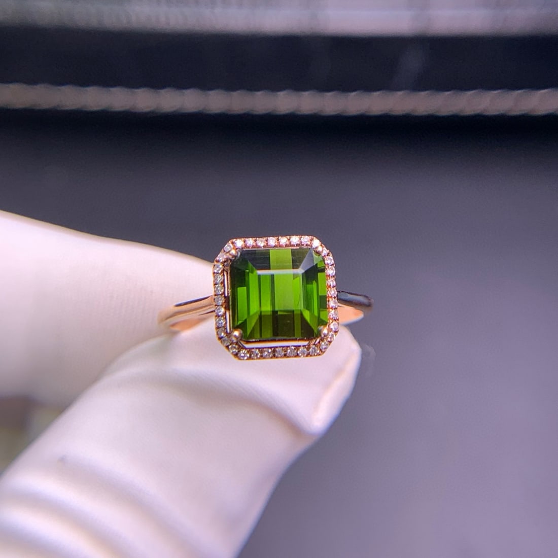 14k Gold 2.6 Ct Natural Tourmaline & Diamond Ring - 2