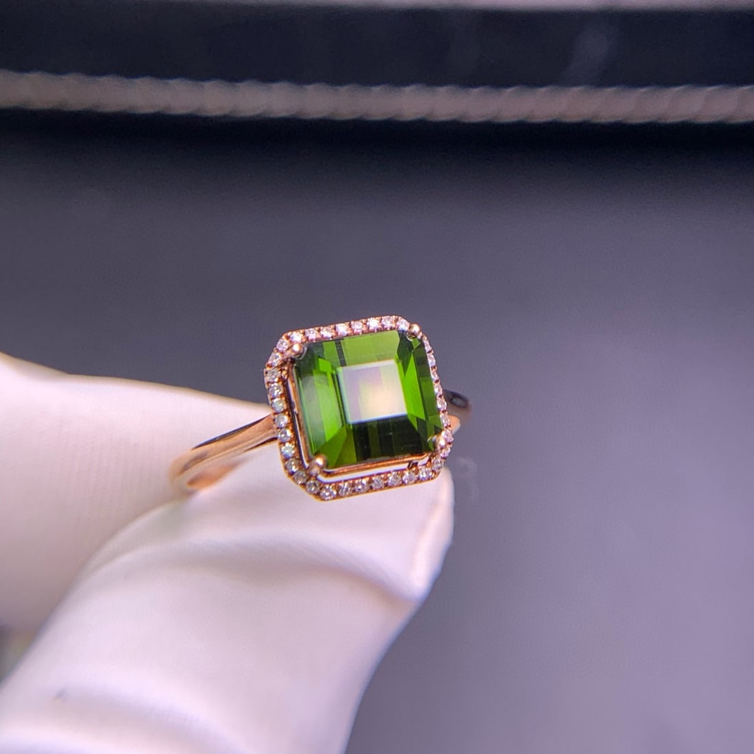 14k Gold 2.6 Ct Natural Tourmaline & Diamond Ring - 5