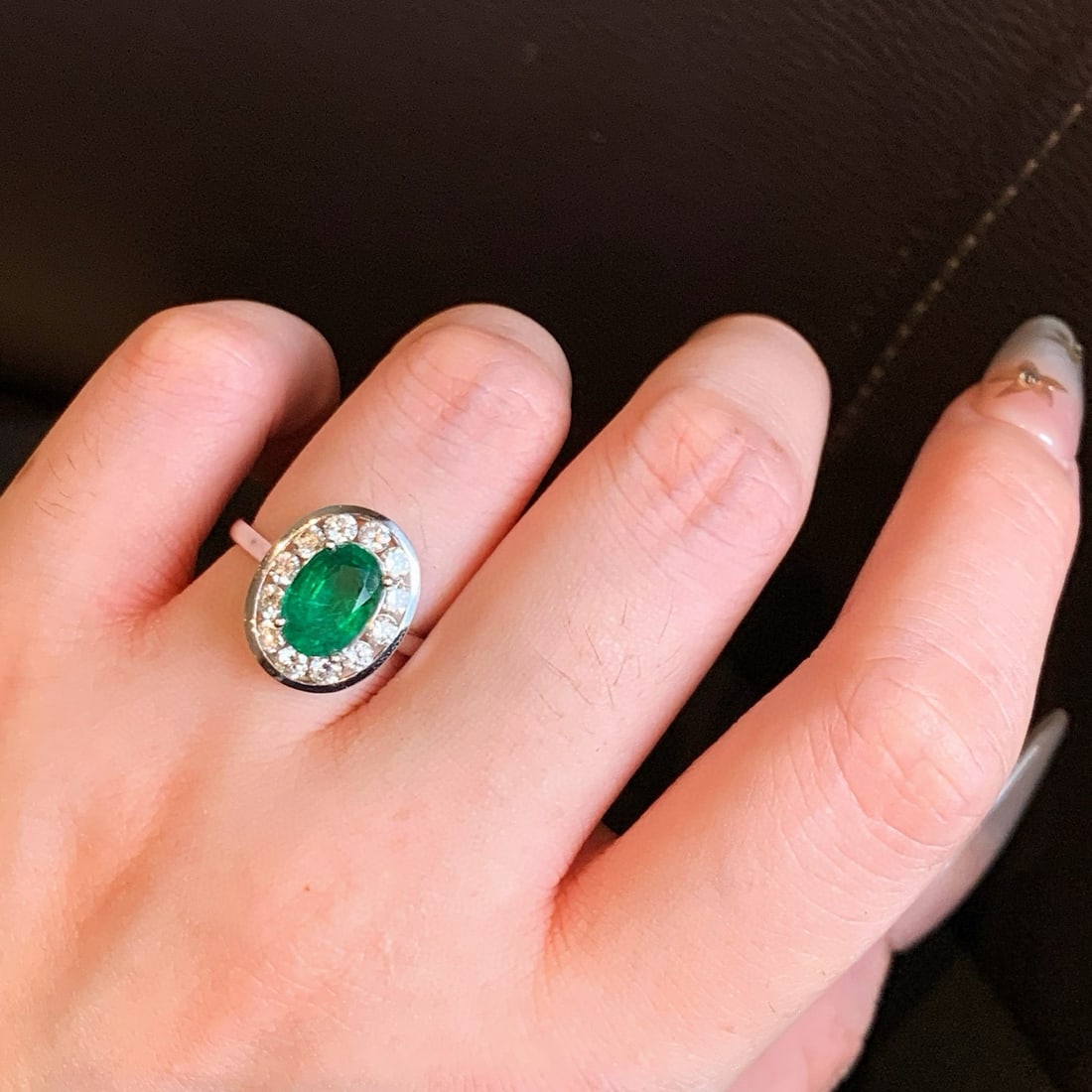 14k Gold 2.70 Ctw Natural Emerald & Diamond Ring - 5