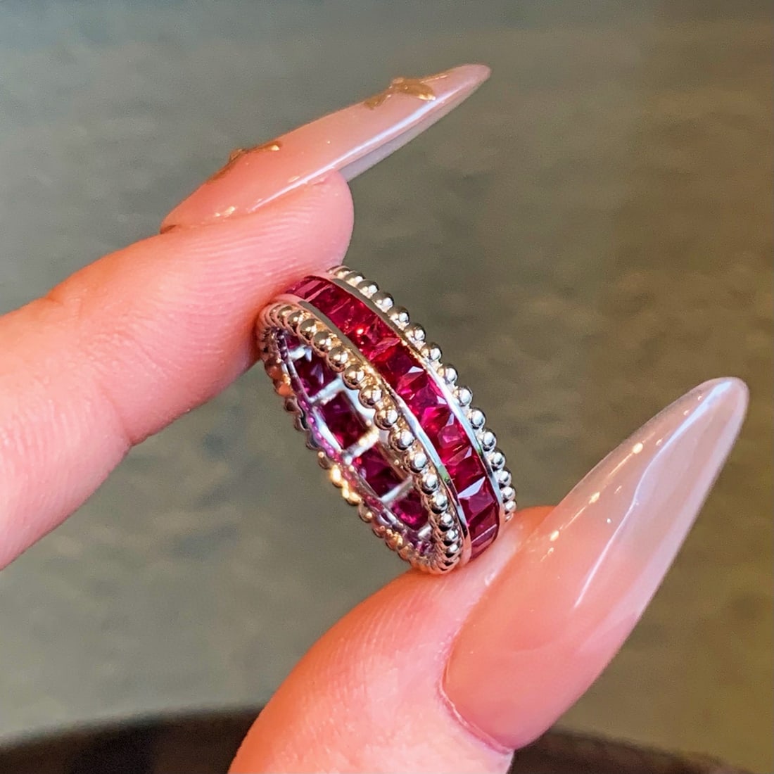 14k Gold 2.68 Ct Natural Ruby Ring - 5