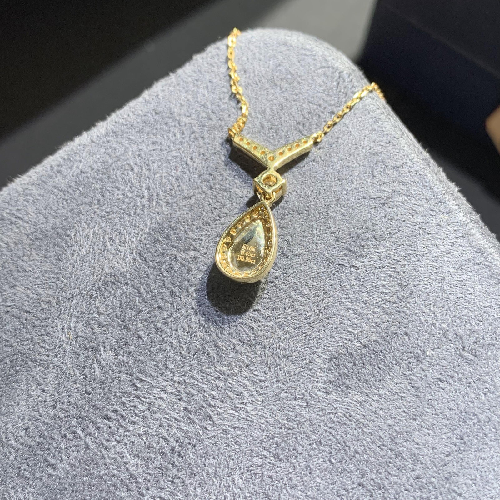 14k Gold 0.70 Ctw Natural Emerald & Diamond Necklace - 4