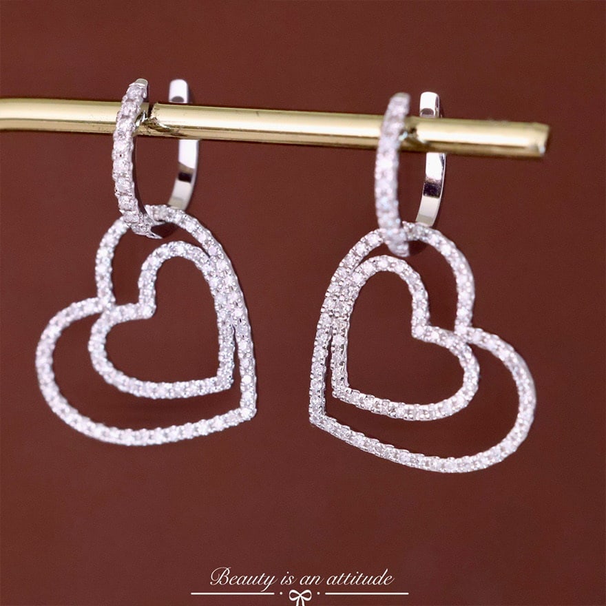 14k Gold 0.9 Ct Natural H Diamond Earrings: Ref:231084422 // gold content:14k gold // main gemstone:diamond // shape:round // carat weight:0. 9ct // clarity grade:vs-si // color:h // treatment:natural // cut grade:g // Condition: New Low