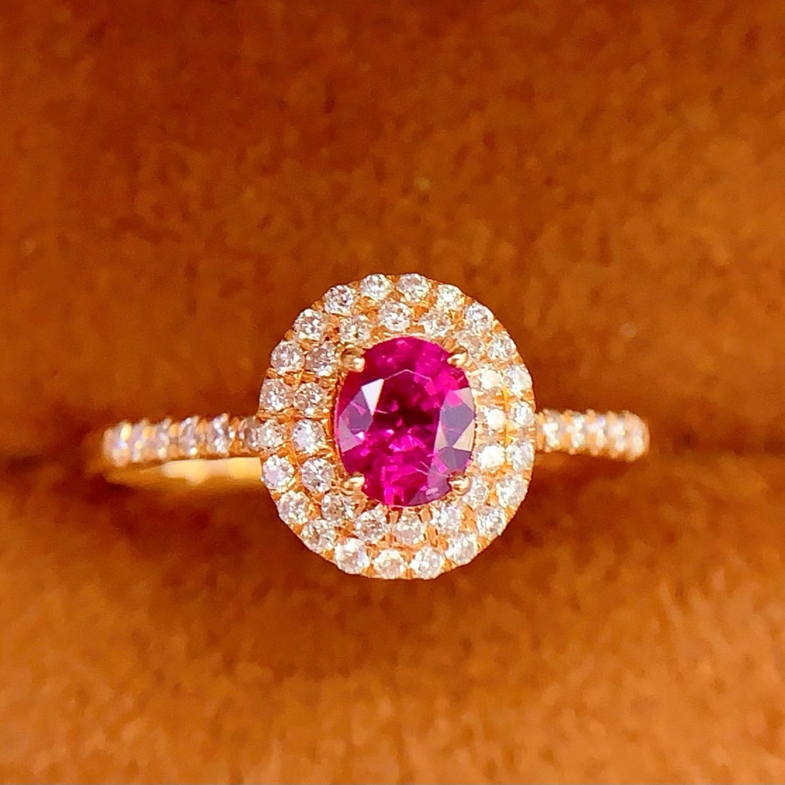 14k Gold 0.5 Ct Natural Ruby & Diamond Ring - 2