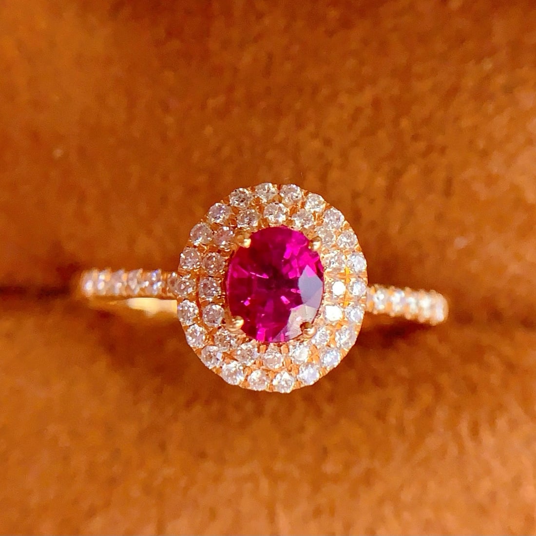 14k Gold 0.5 Ct Natural Ruby & Diamond Ring - 5