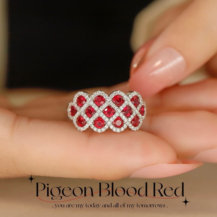 14k Gold 1.61 Ctw Natural Ruby & Diamond Ring: Ref:231089025 // gold content:14k gold // ring size:7. 25us // // main gemstone:ruby // shape:round // carat weight:1. 3ct // color:red // treatment:natural // cut grade:g // // adjacent gemstone 2 :