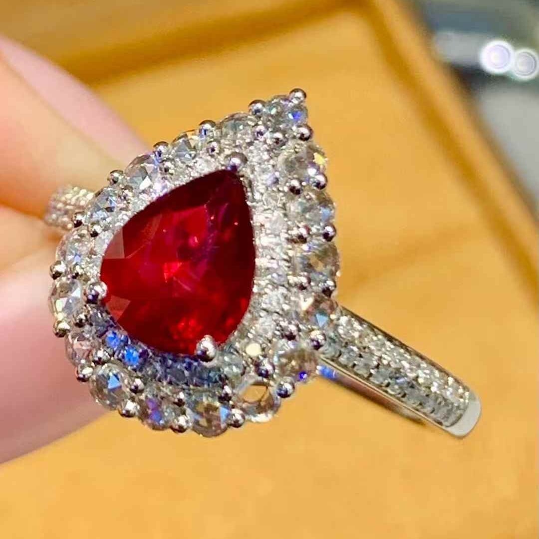14k Gold 1.17 Ct Natural Ruby & Diamond Ring - 3