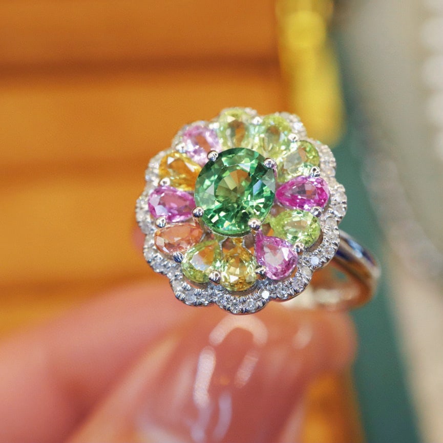 14k Gold 2.52 Ctw Natural Sapphire & Sapphire Ring - 2