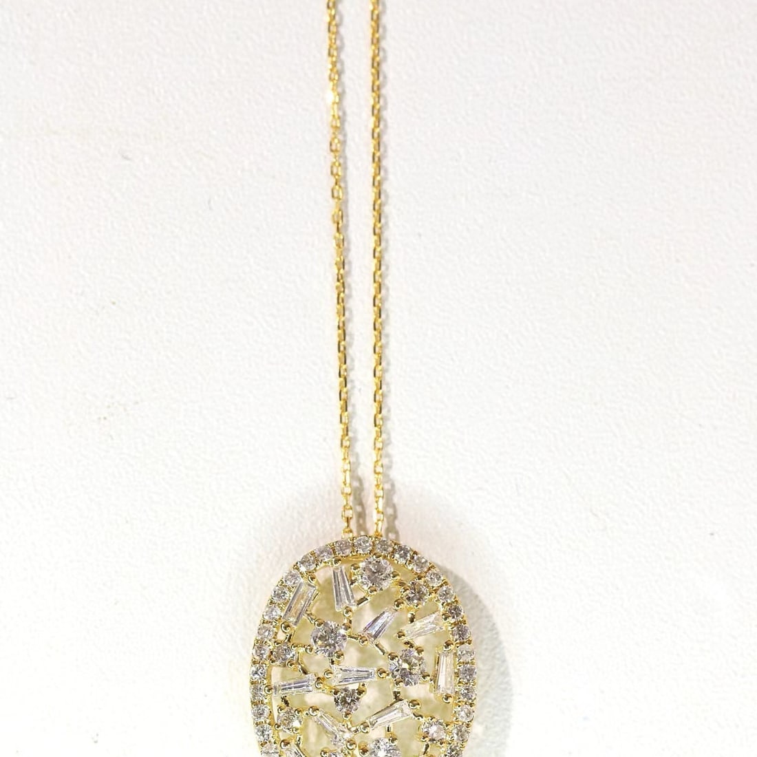 14k Gold 0.70 Ct Natural H Diamond Necklace - 8