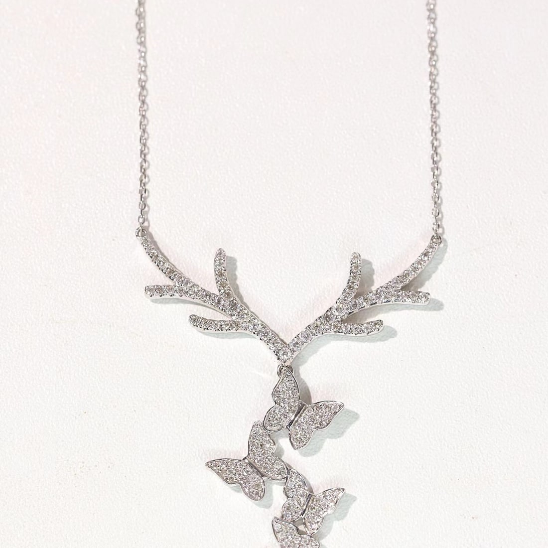14k Gold 1.4 Ct Natural H Diamond Necklace - 4