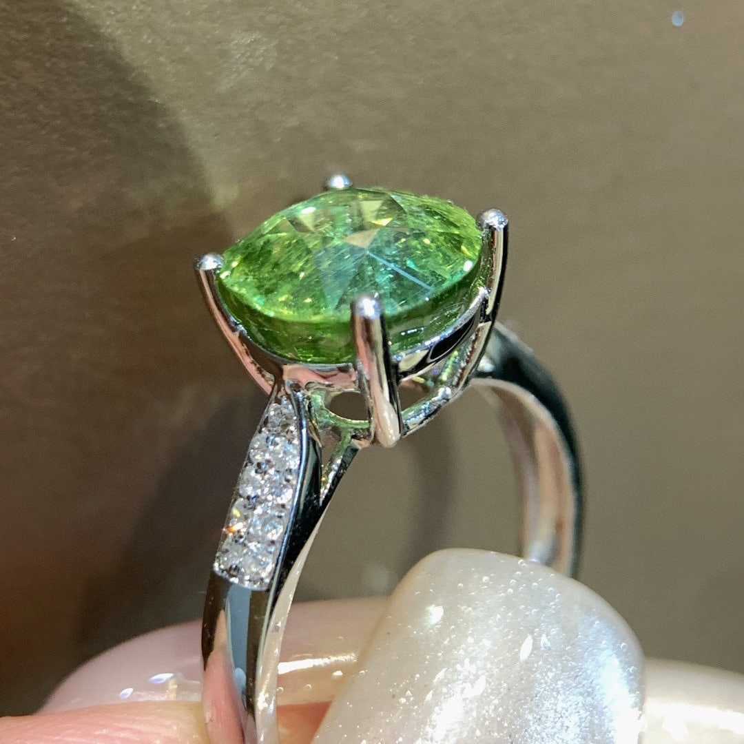 14k Gold 3.20 Ctw Natural Tourmaline & Diamond Ring - 3