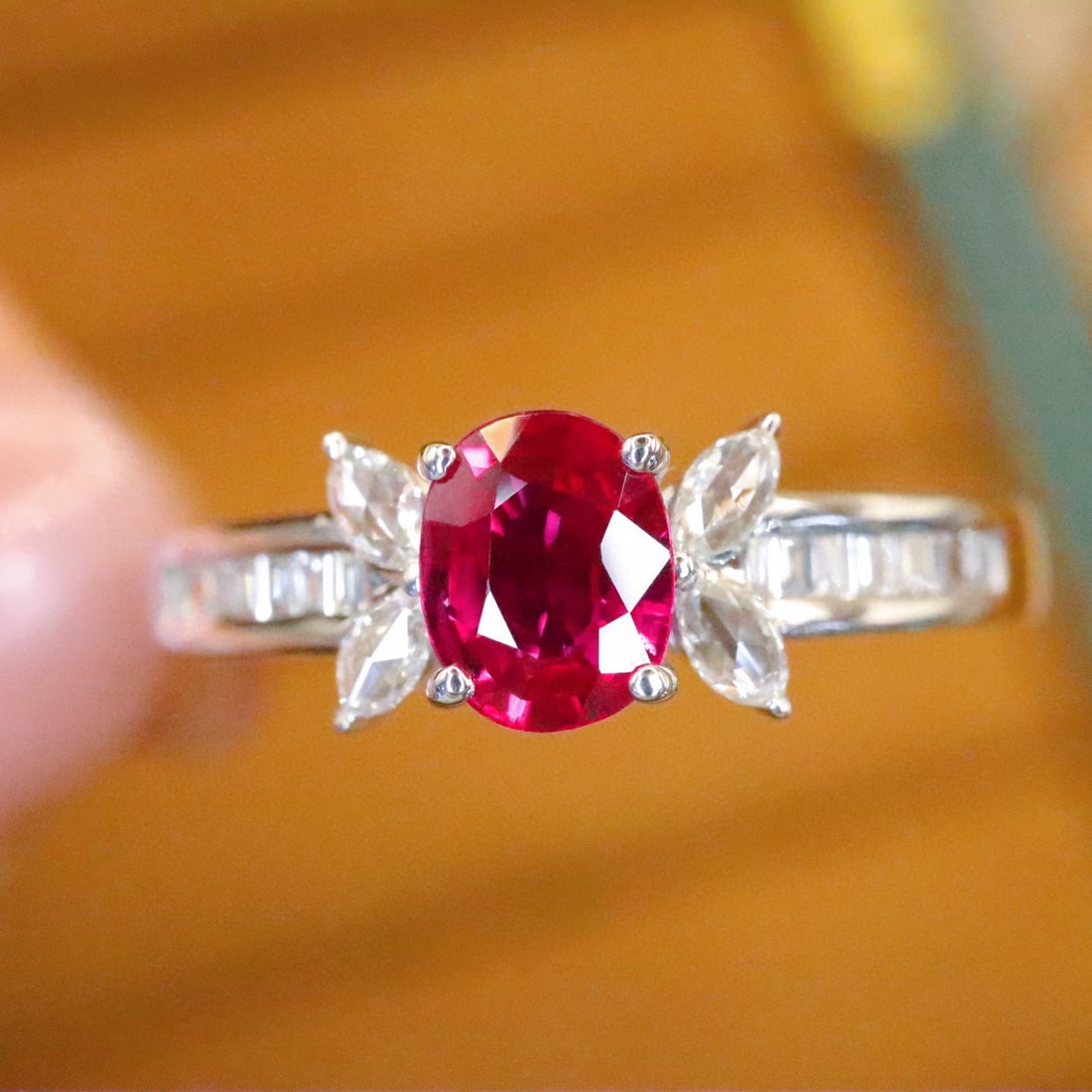 14k Gold 0.66 Ctw Natural Ruby & Diamond Ring (1 of 6)