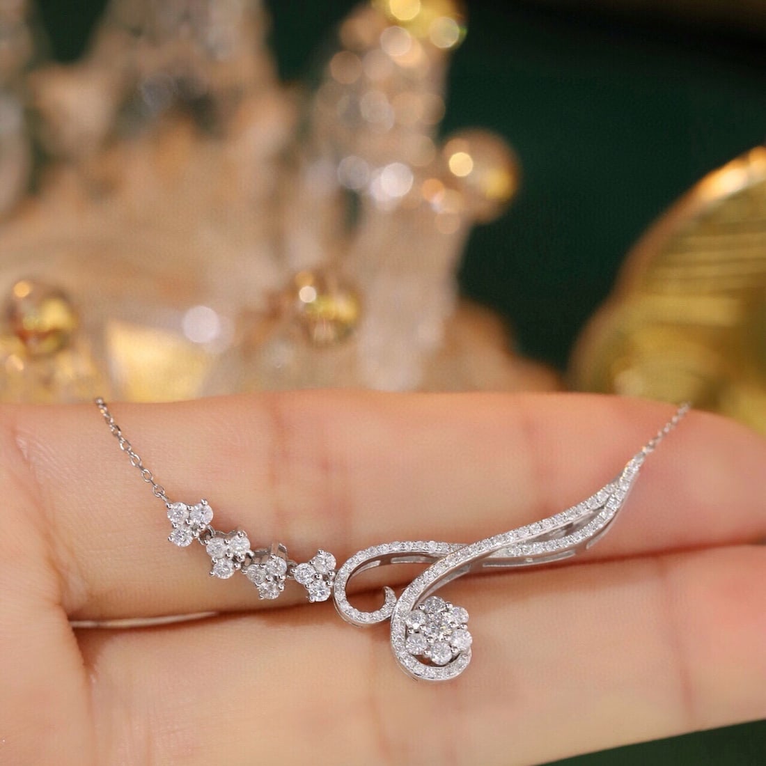 14k Gold 0.75 Ct Natural H Diamond Necklace - 5