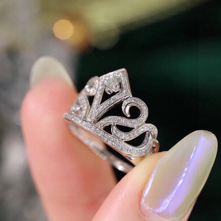 14k Gold 0.35 Ct Natural H Diamond Ring - 5