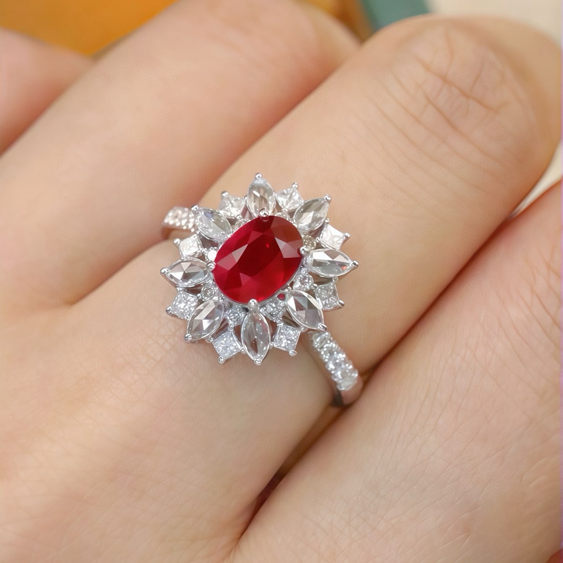 14k Gold 1.56 Ctw Natural Ruby & Diamond Ring - 5
