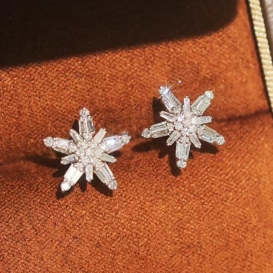 14k Gold 0.7 Ct Natural H Diamond Earrings - 2