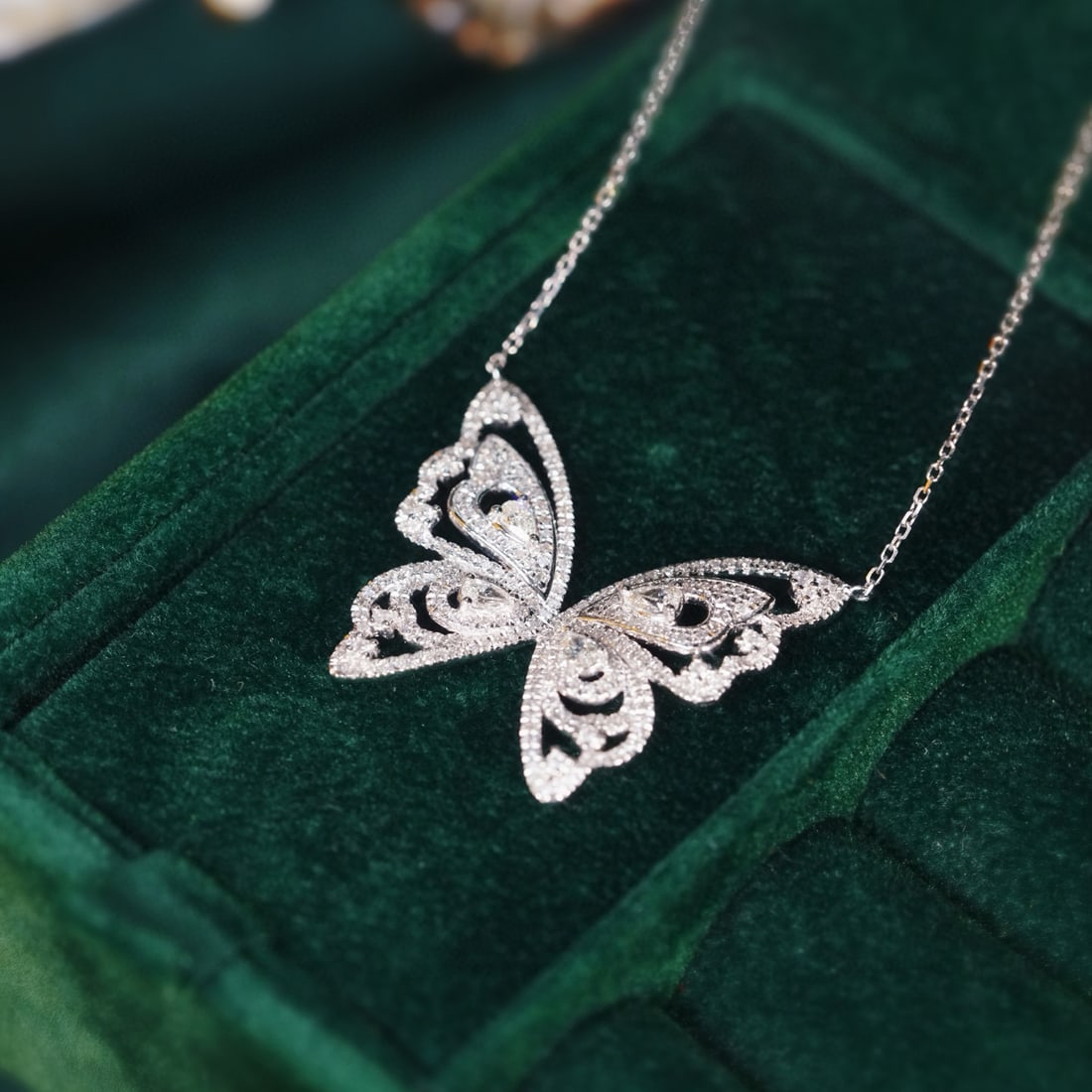 14k Gold 0.86 Ct Natural H Diamond Necklace - 4