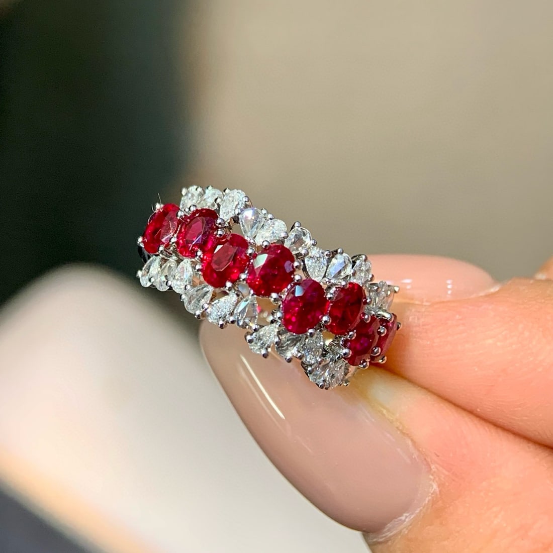 14k Gold 2.38 Ctw Natural Ruby & Diamond Ring - 4