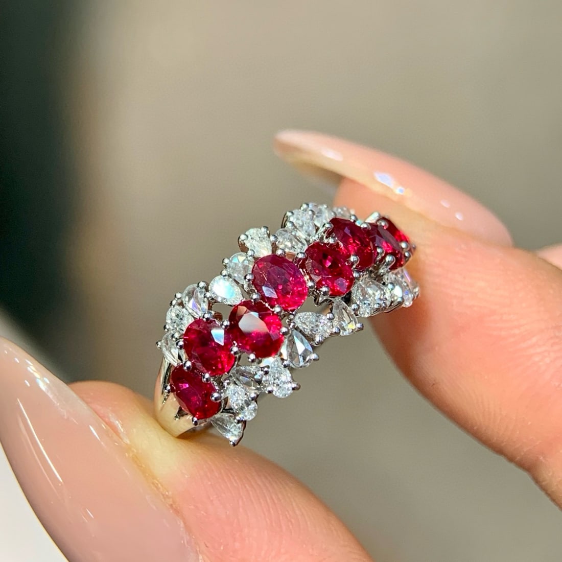 14k Gold 2.38 Ctw Natural Ruby & Diamond Ring - 6
