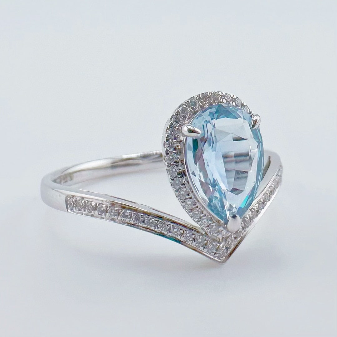 14k Gold 1.31 Ctw Natural Sapphire & Diamond Ring - 2
