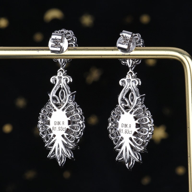 14k Gold 2.03 Ctw Natural Ruby & Diamond Earrings - 4