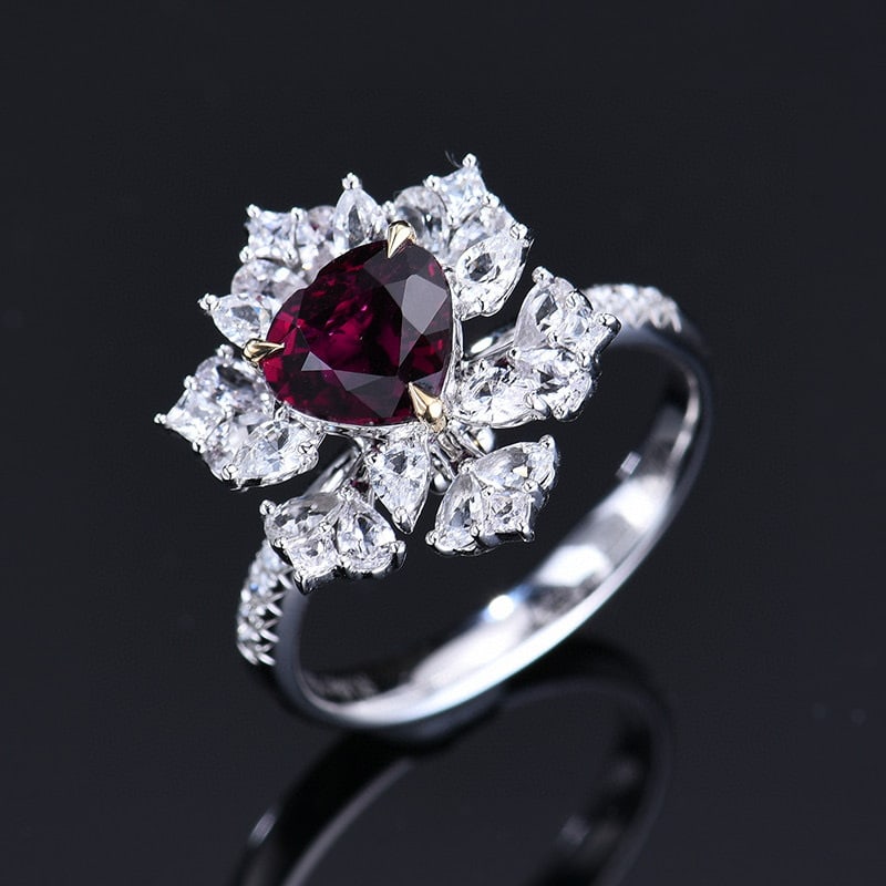 14k Gold 1.56 Ctw Natural Ruby & Diamond Ring/pendant( Without Chain ) - 6