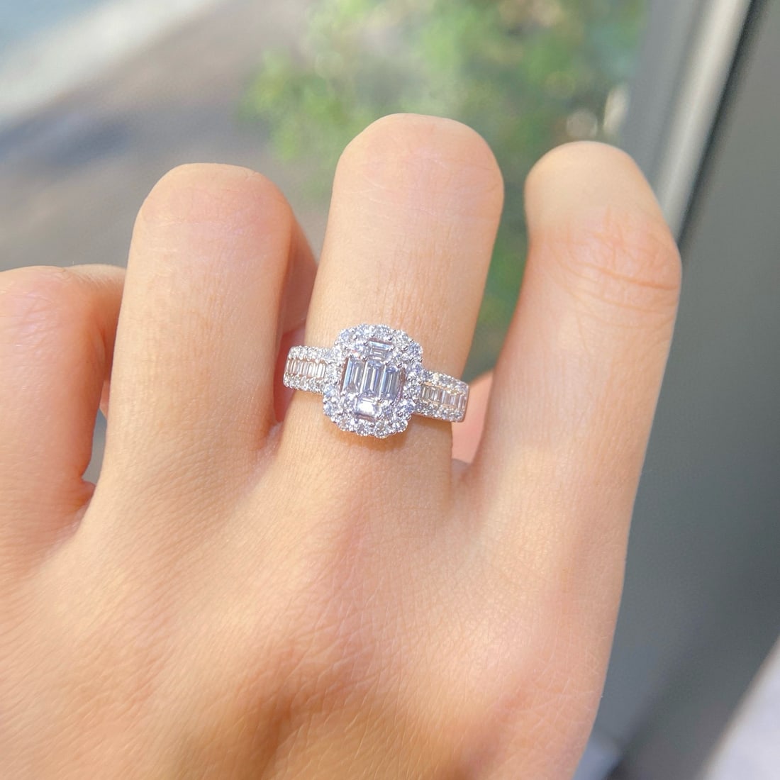 14k Gold 0.8 Ct Natural H Diamond Ring - 3