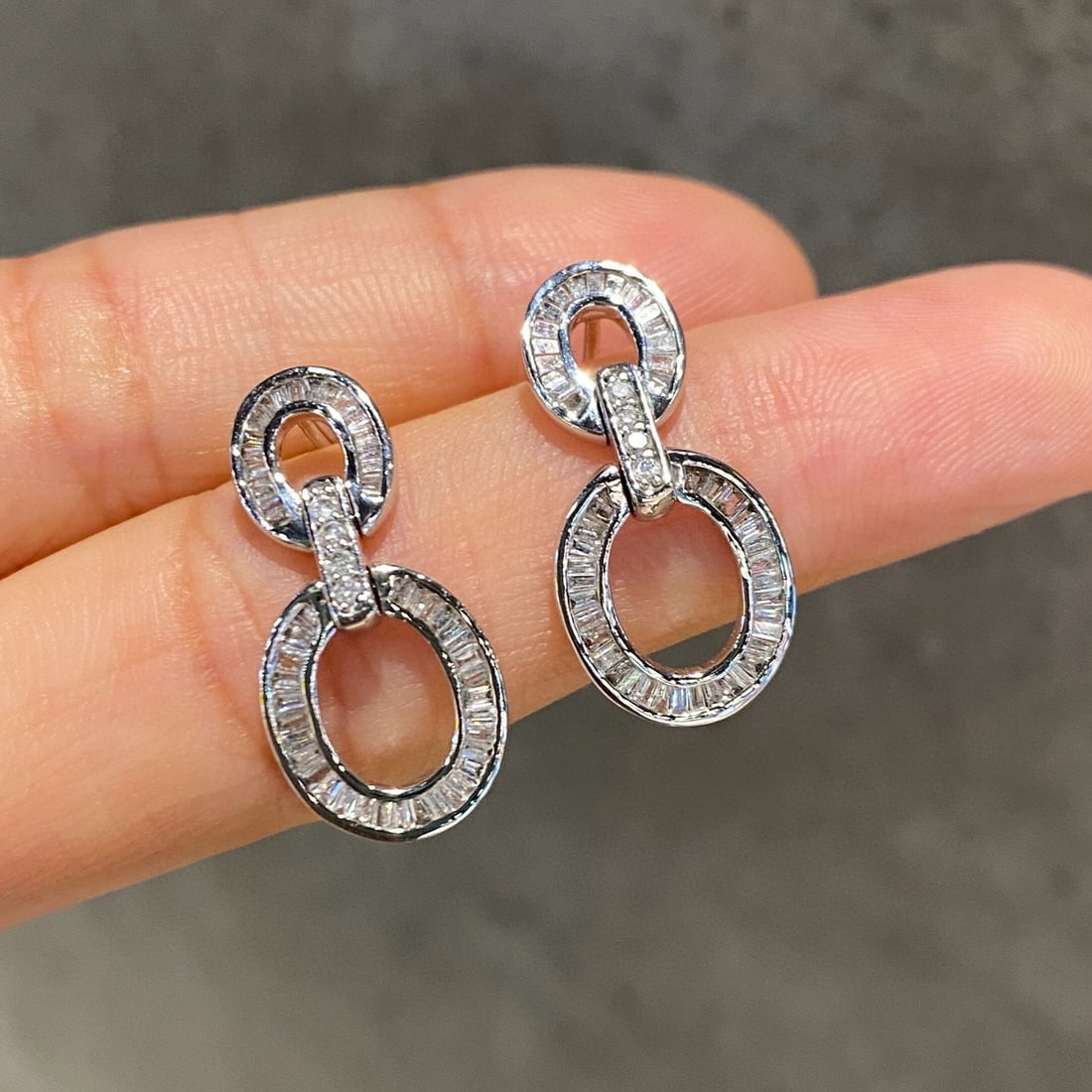 14k Gold 0.65 Ct Natural H Diamond Earrings - 2
