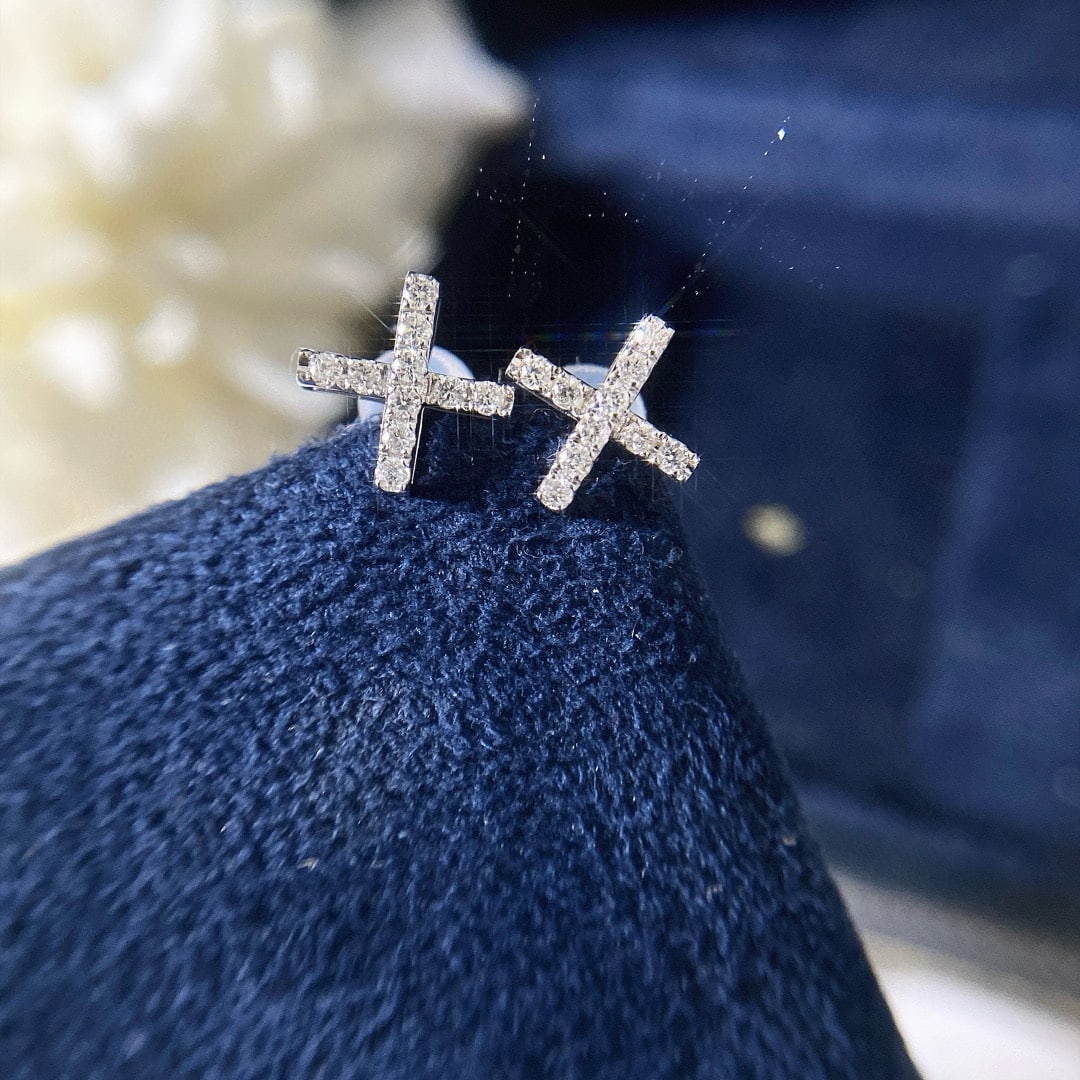 14k Gold 0.2 Ct Natural H Diamond Earrings - 3