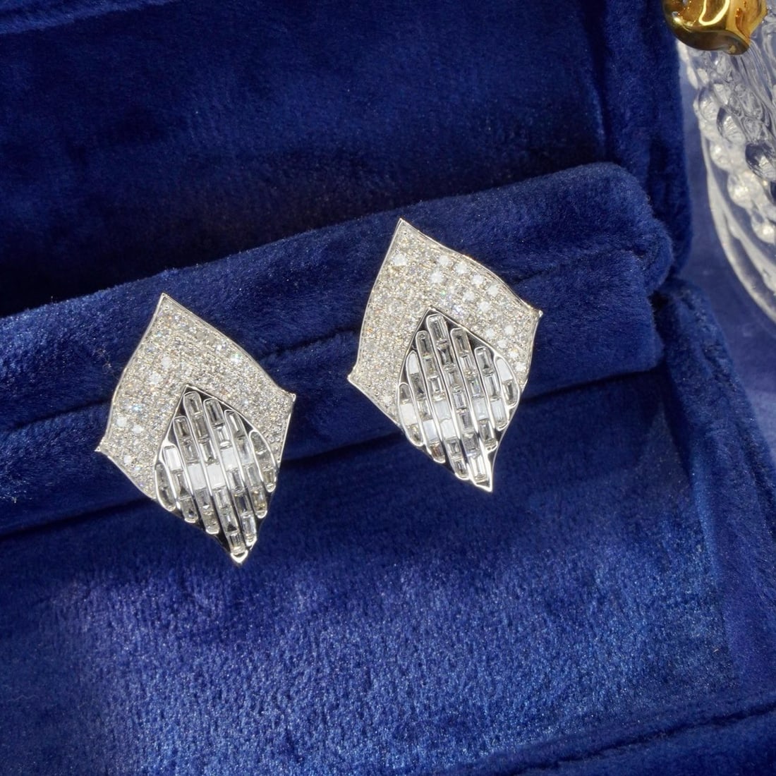 14k Gold 1.84 Ct Natural H Diamond Earrings - 9