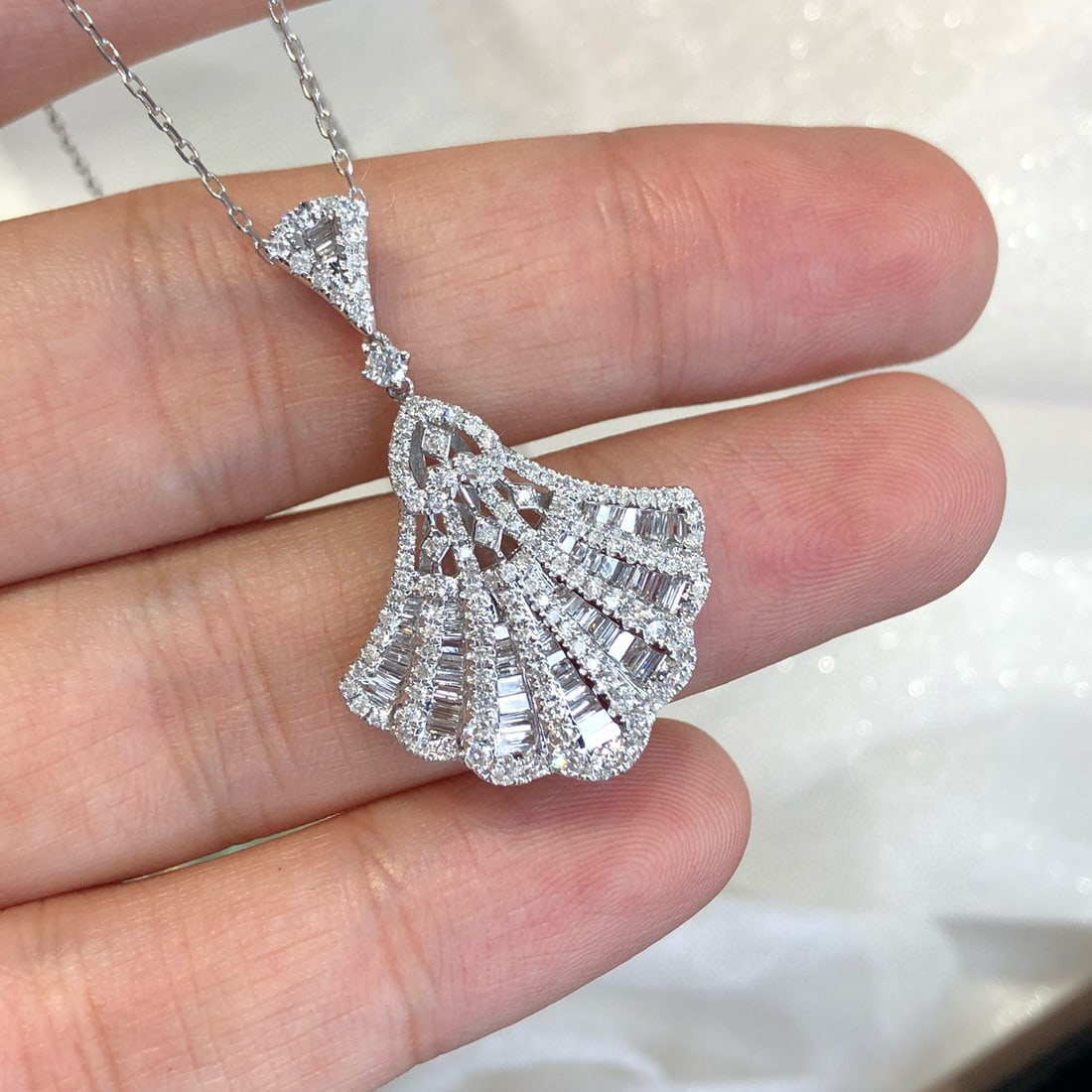 14k Gold 0.95 Ct Natural H Diamond Pendant( Without Chain ) - 2