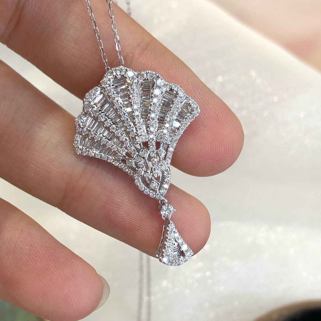 14k Gold 0.95 Ct Natural H Diamond Pendant( Without Chain ) - 3