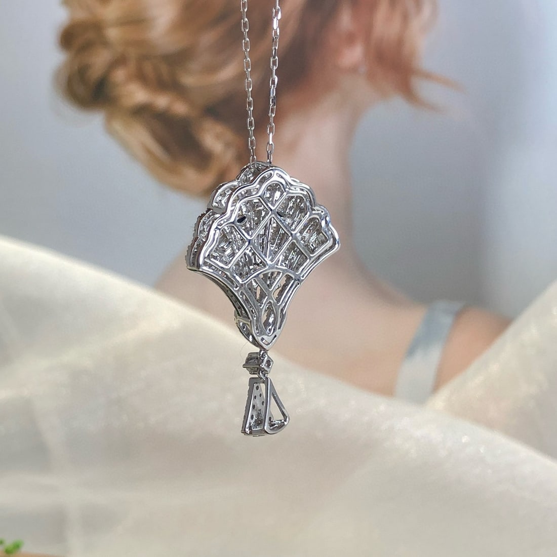 14k Gold 0.95 Ct Natural H Diamond Pendant( Without Chain ) - 4