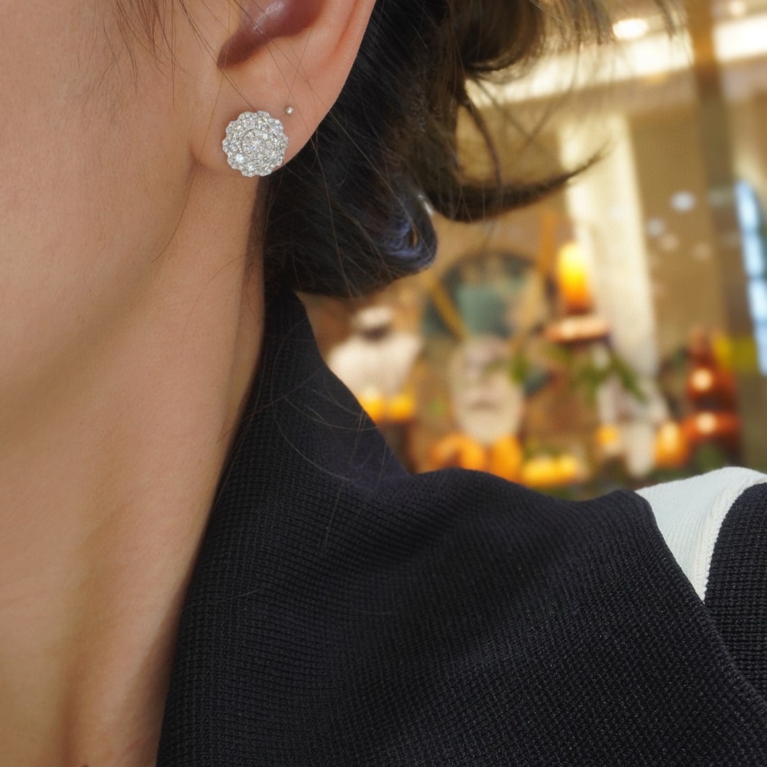 14k Gold 1.26 Ct Natural H Diamond Earrings - 6