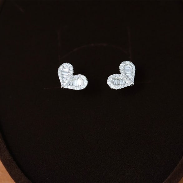 14k Gold 0.30 Ct Natural H Diamond Earrings - 7