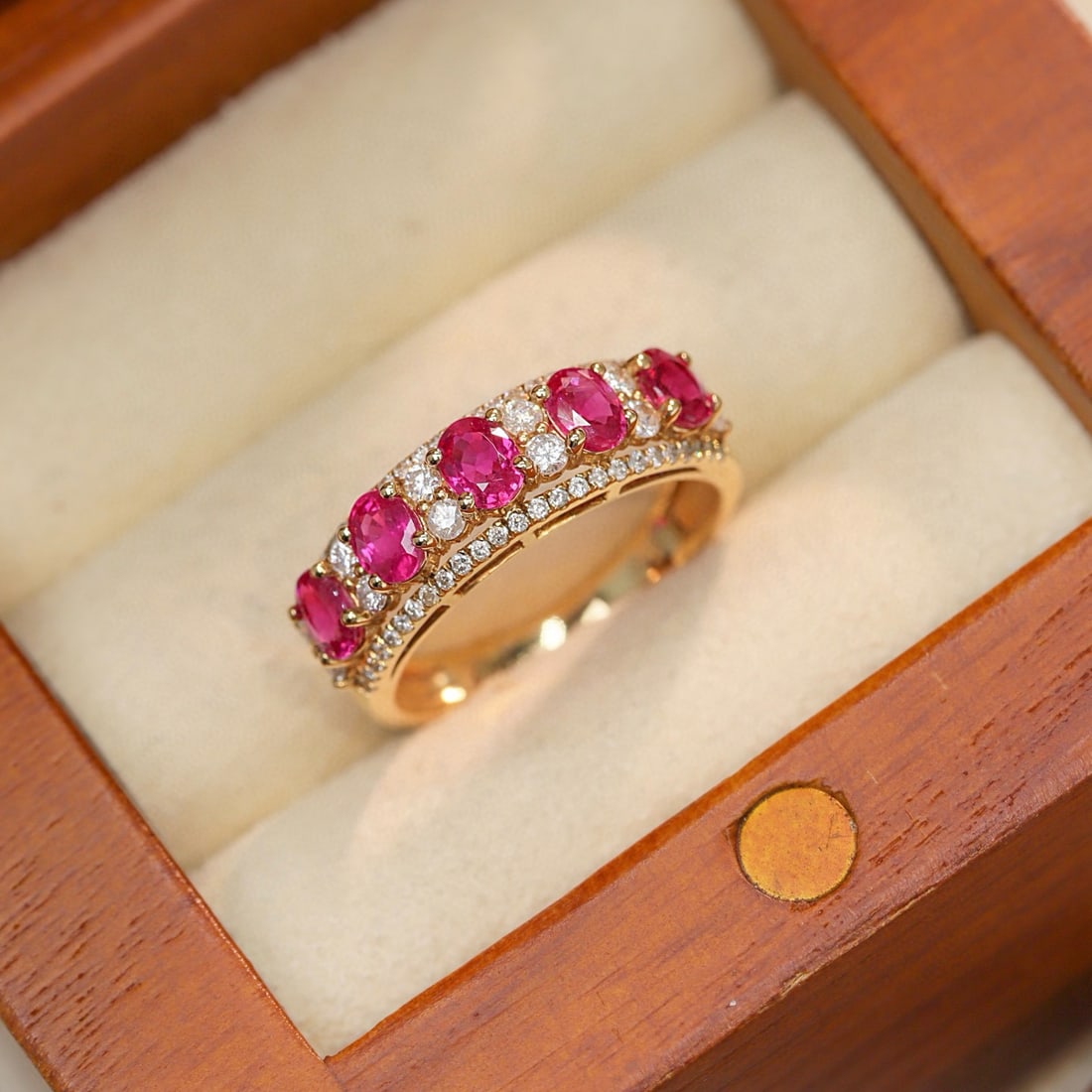 14k Gold 1.69 Ctw Natural Ruby & Diamond Ring - 3