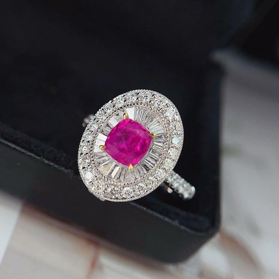 14k Gold 2.26 Ctw Natural Ruby & Diamond Ring/pendant( Without Chain ) - 3