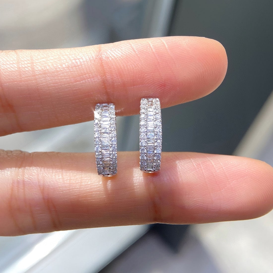 14k Gold 0.50 Ct Natural H Diamond Earrings - 2