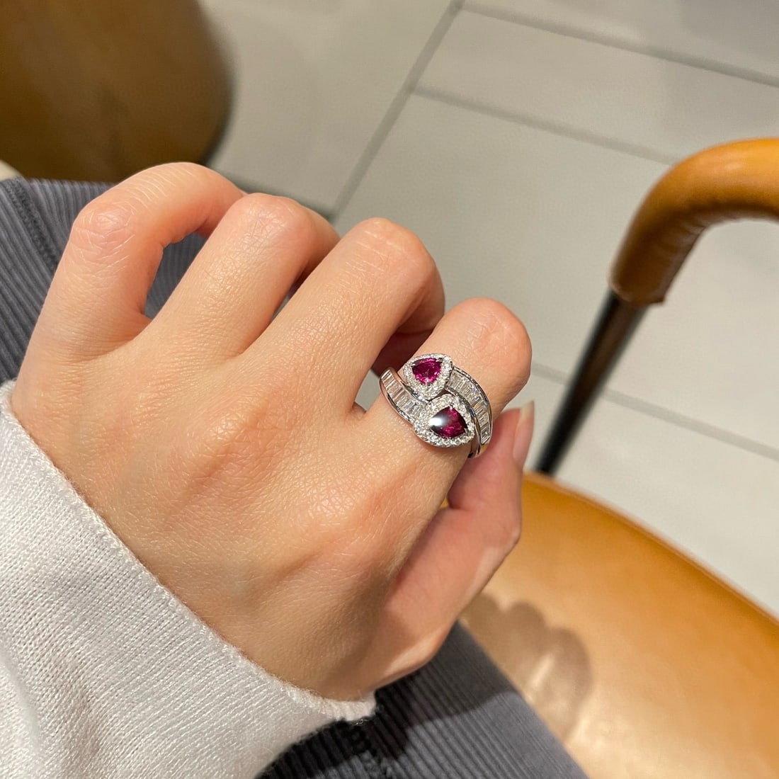14k Gold 1.10 Ct Natural Ruby & Diamond Ring - 2