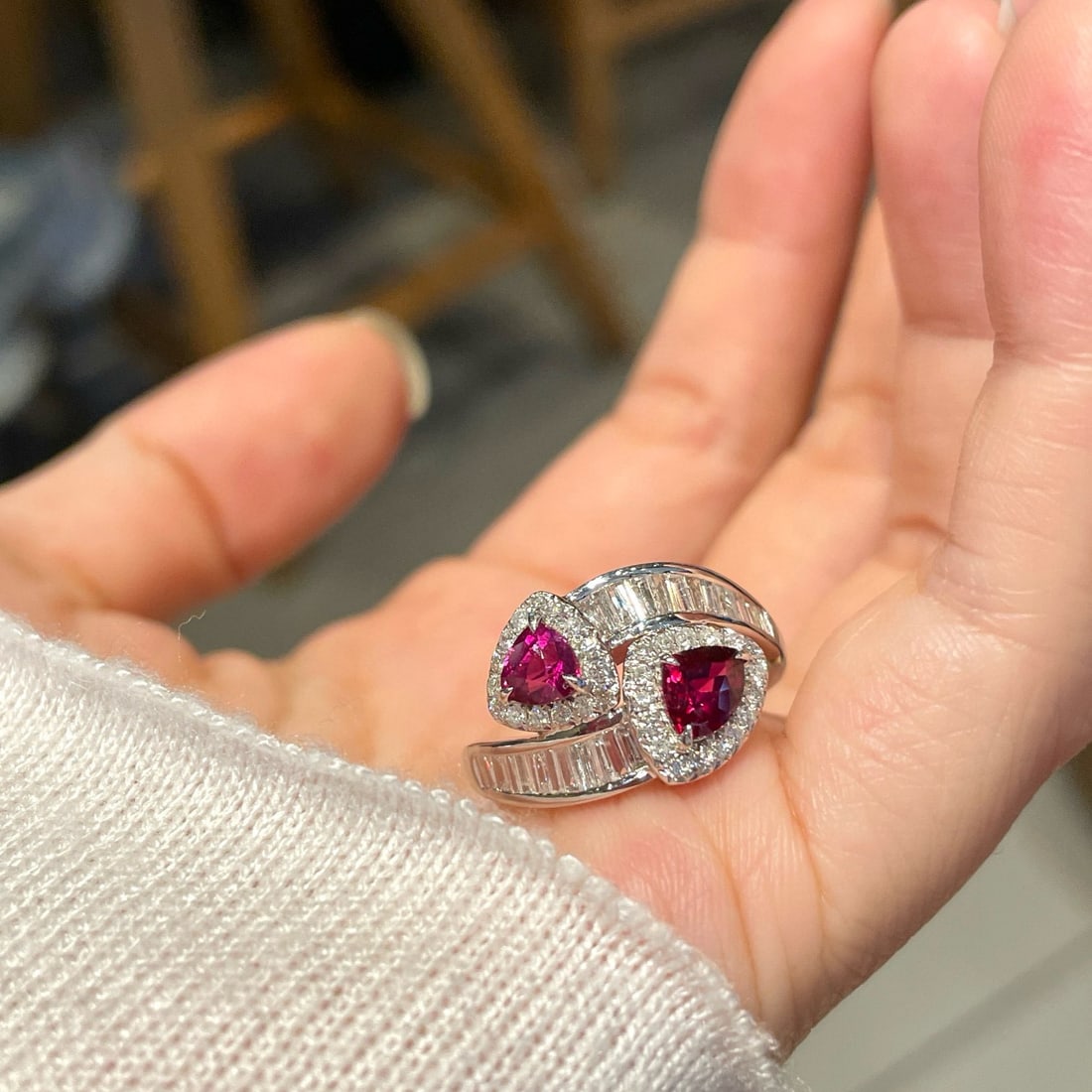 14k Gold 1.10 Ct Natural Ruby & Diamond Ring - 7