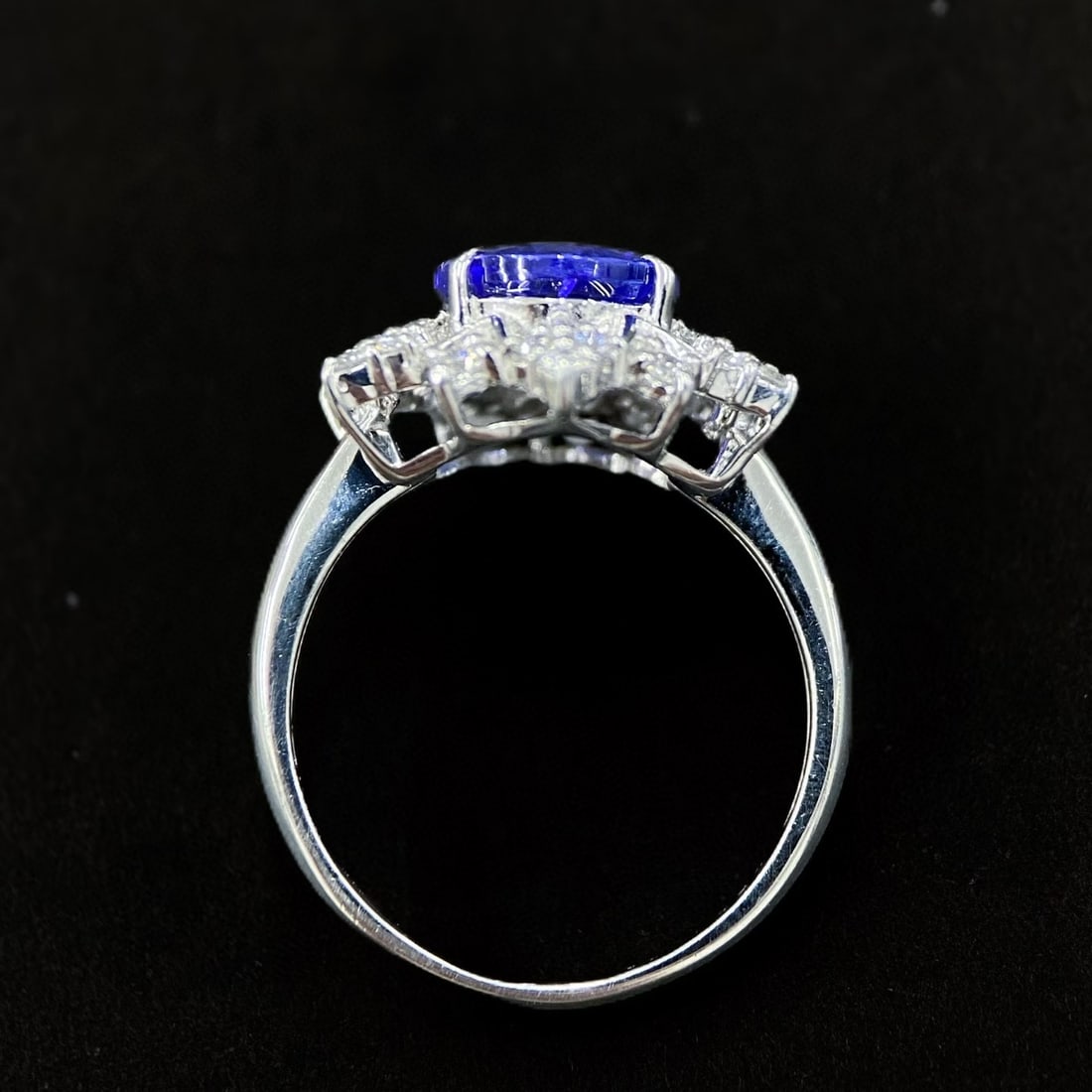 14k Gold 2.97 Ctw Natural Tanzanite & Diamond Ring - 4