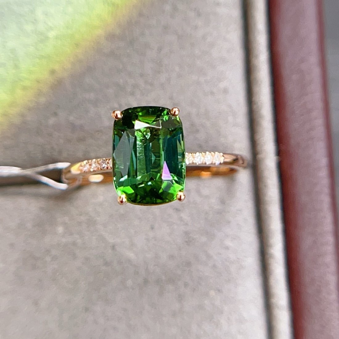 14k Gold 2.54 Ctw Natural Tourmaline & Diamond Ring - 2