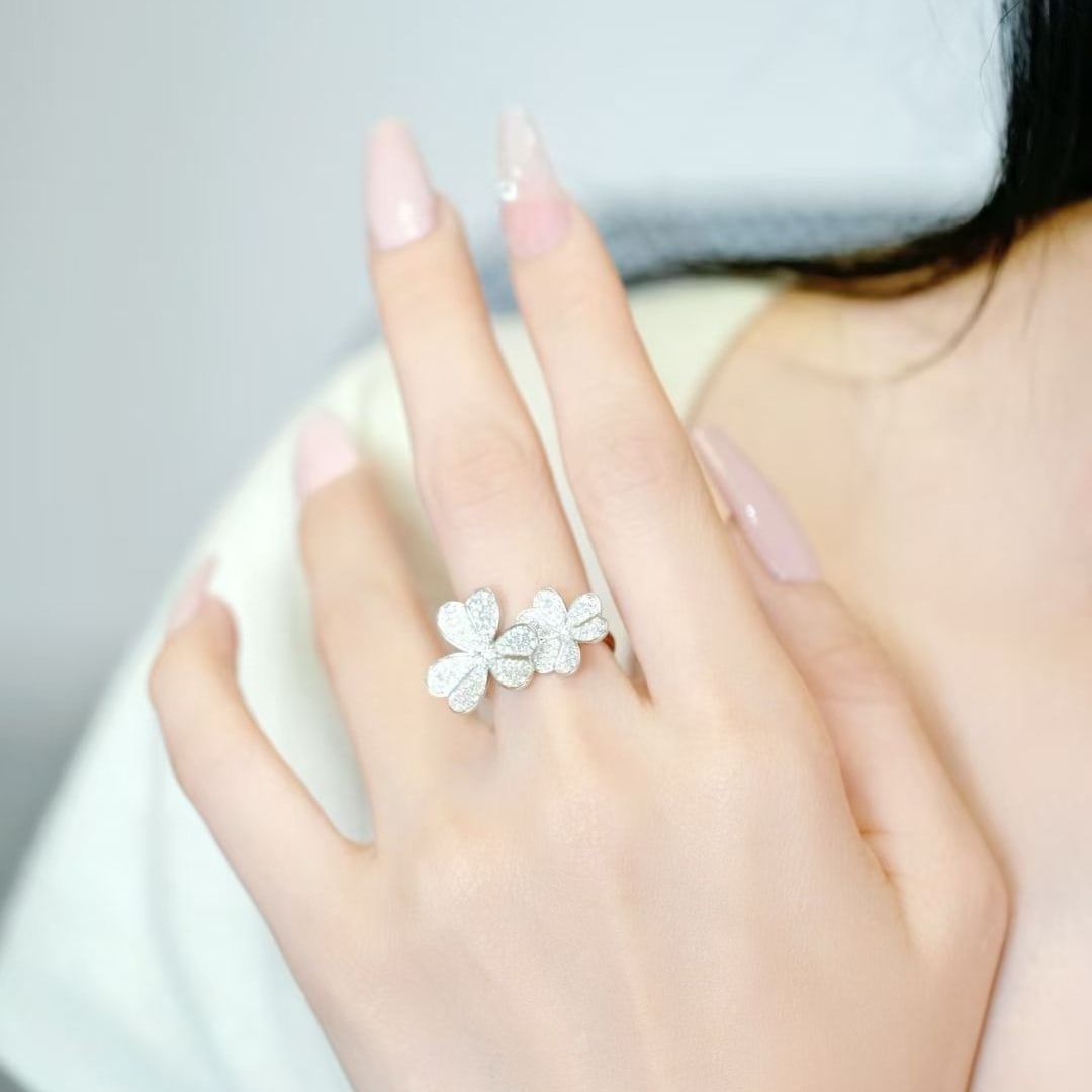 14k Gold 0.9 Ct Natural H Diamond Ring - 6